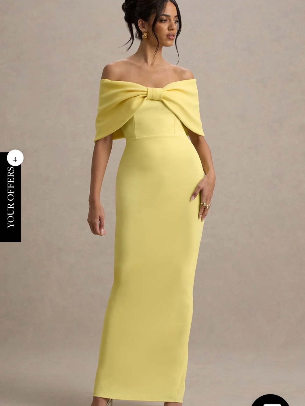 Corneliani One-Shoulder Yellow Bow-Detail Evening Gown